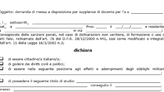 Messa a disposizione su GaE esaurite per provincia