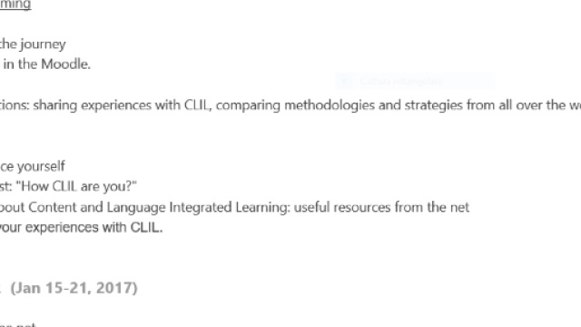 programma sulla metodologia Clil