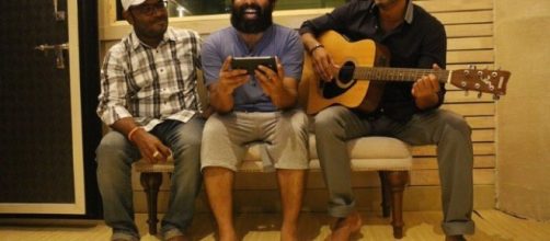 A working still from Bairavaa music sittings image credits : Twitter