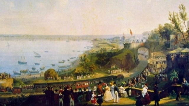 Salvatore Fergola- Inaugurazione della ferrovia a Napoli
