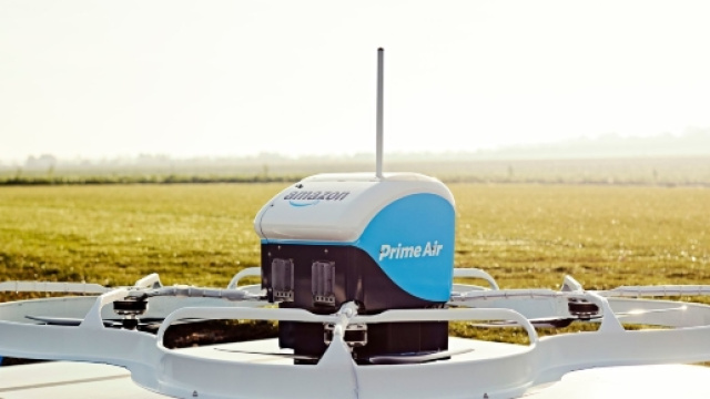 Il drone Amazon in servizio a Cambridge