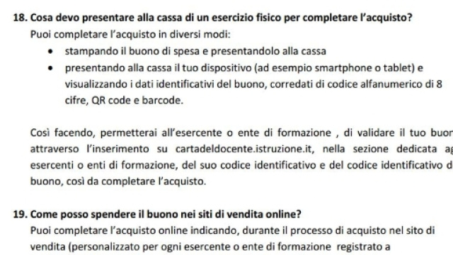 cosa devo presentare alla cassa per spendere il buono spesa