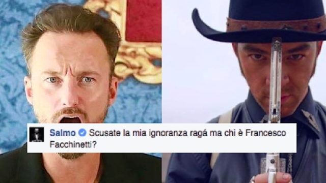 Francesco Facchinetti a sinistra, Salmo a destra