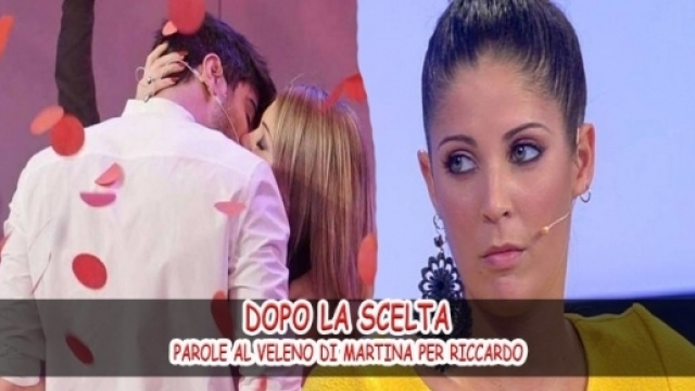 Uomini e Donne news: il messaggio al veleno di Martina per Riccardo in seguito alla scelta