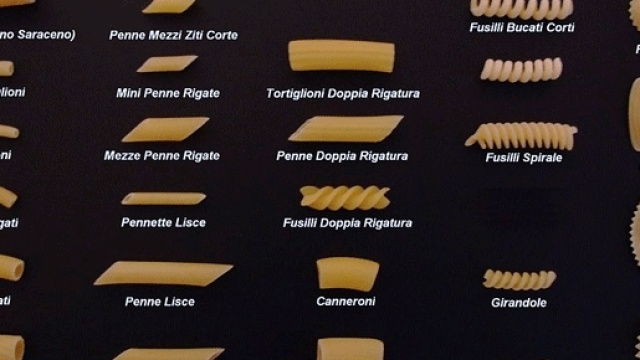 Une toute petite s&eacute;lection de p&acirc;tes moyennes italiennes.