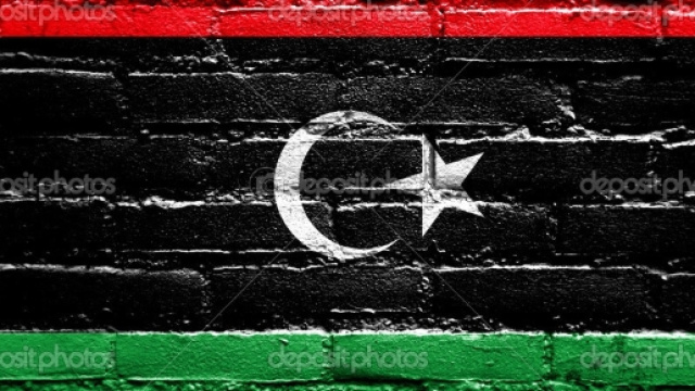 Bandiera Libia dipinta sul muro di mattoni &mdash; Foto Stock ... - depositphotos.com