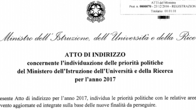 Ultime news scuola, sabato 24 dicembre 2016: pubblicato nuovo atto di indirizzo politico del Miur