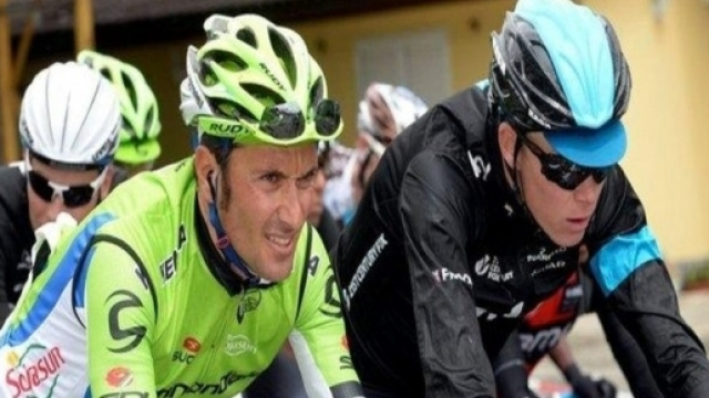 Ivan Basso insieme a Chris Froome