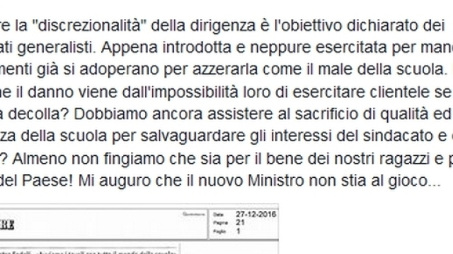 Valeria Fedeli e le sue scelte al Miur: i dirigenti tremano?