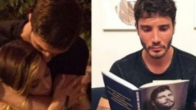 Belen Rodriguez e Andrea Iannone abbracciati, Stefano De Martino legge un libro