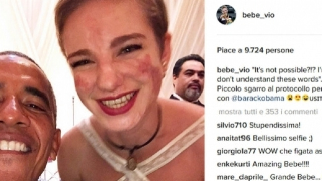 Il famoso selfie assieme al presidente americano Barack Obama