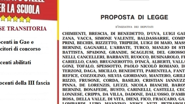 Lo schema di piano transitorio del M5S