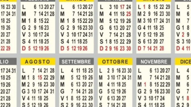 Festivit&agrave; e ponti anno 2017: tutte le date
