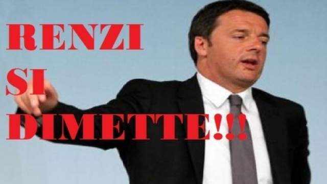 Renzi perde il Referendum e annuncia le dimissioni.