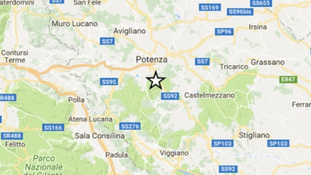 La zona interessata dall'evento sismico