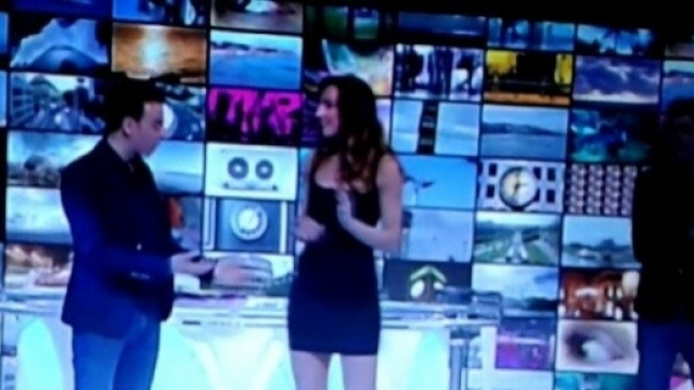 L'olimpionica durante la trasmissione televisiva Sbandati