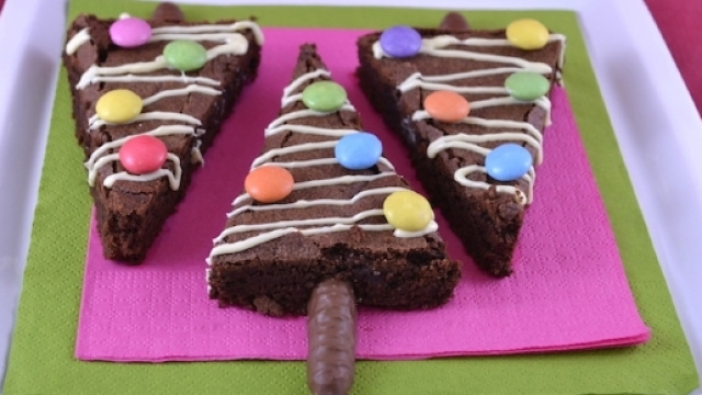 Ricetta alberi di natale brownies