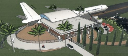 Plano piloto do restaurante-avi&atilde;o em MG.