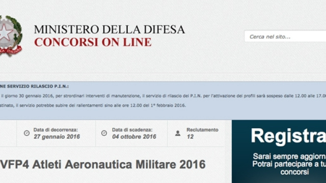 Concorso pubblico Ministero della Difesa