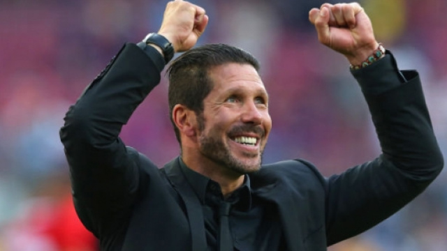 Simeone durante una esultanza.
