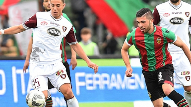 Una fase di Ternana-Salernitana