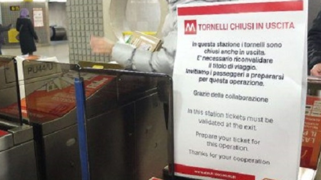 Il biglietto del metr&ograve; si timbra anche per uscire