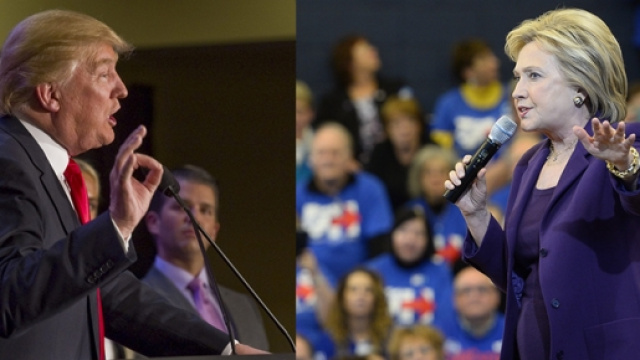 I candidati Donald Trump e Hillary Clinton
