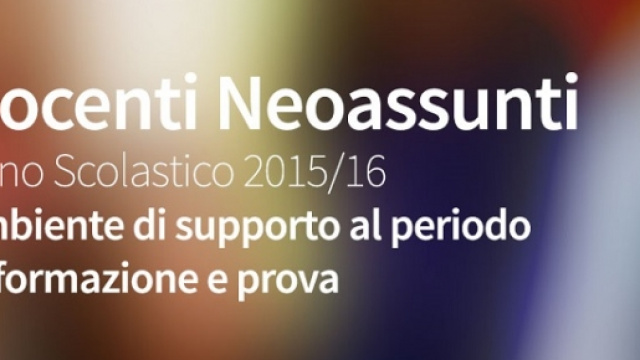 E' attiva Indire per la formazione dei neoassunti