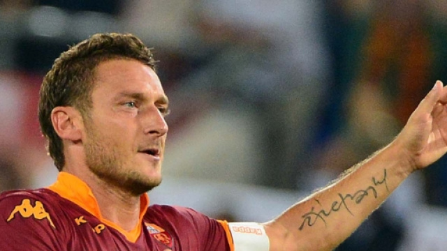 Il capitano della Roma Francesco Totti