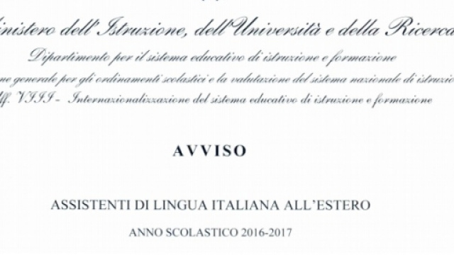Assistenti di italiano all'estero 2016/17