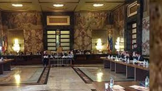 l'aula del consiglio comunale di Salerno