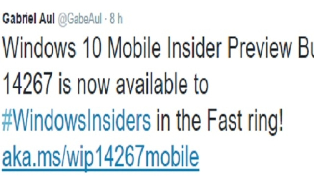 L'annuncio della nuova build 14267