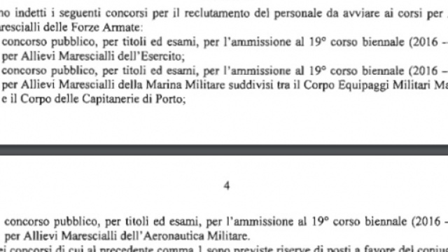 Concorso maresciallo 2016: requisiti e domanda