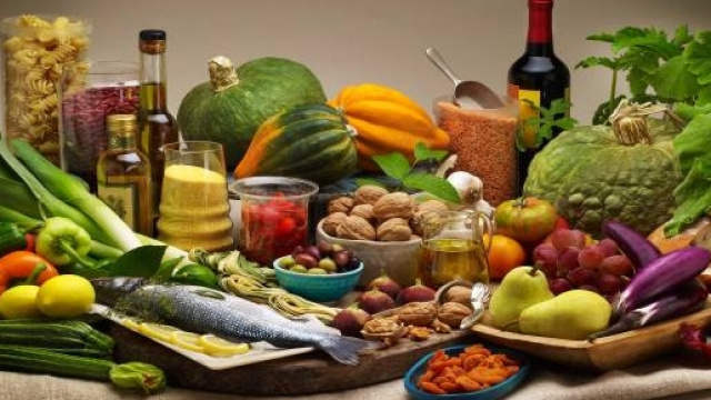 Alcuni tipici cibi della dieta mediterranea