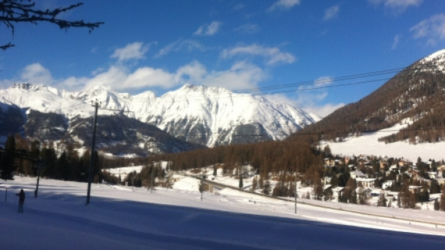 scorcio di Pontresina dalle piste di fondo