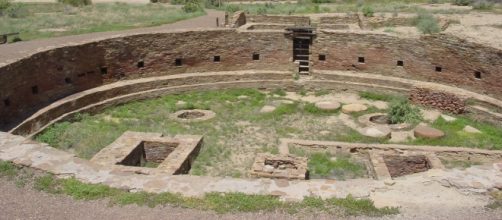 Construcci&oacute;n anasazi en Chaco Canyon