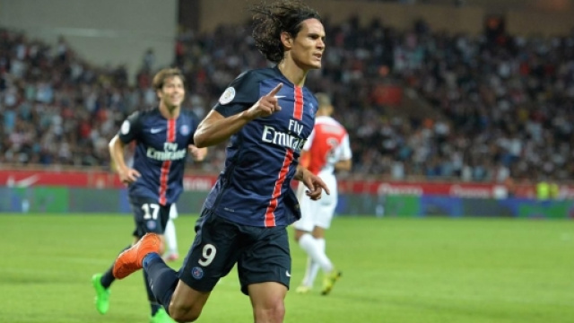Cavani, obiettivo della Juve, in maglia PSG