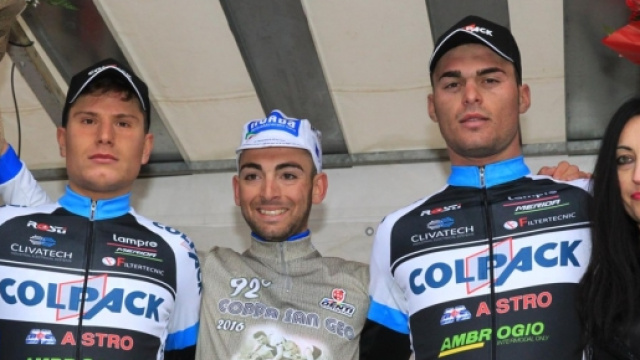 Il podio della Coppa San Geo - Rodella