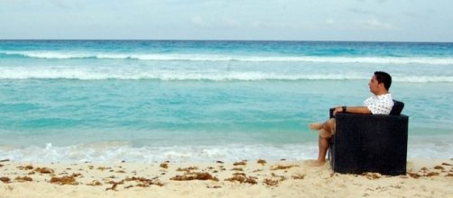 Person thinking about the your life