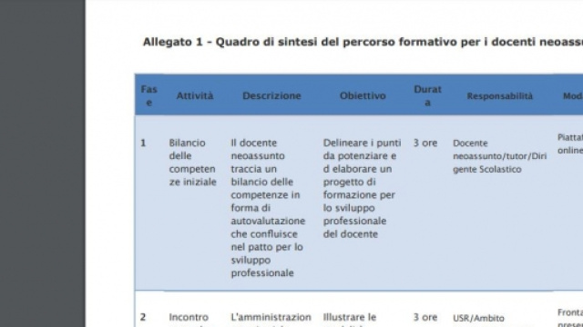 Fasi della formazione docenti neo assunti