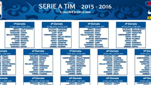 Calendario Serie A TIM 2015/2016