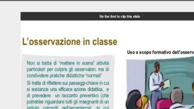 cosa osservare in classe e utilit&agrave;