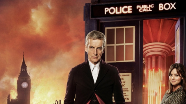 Peter Capaldi nei panni del Dottore con Clara