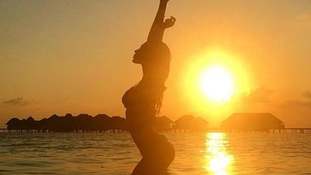 Belen Rodriguez in vacanza alle Maldive