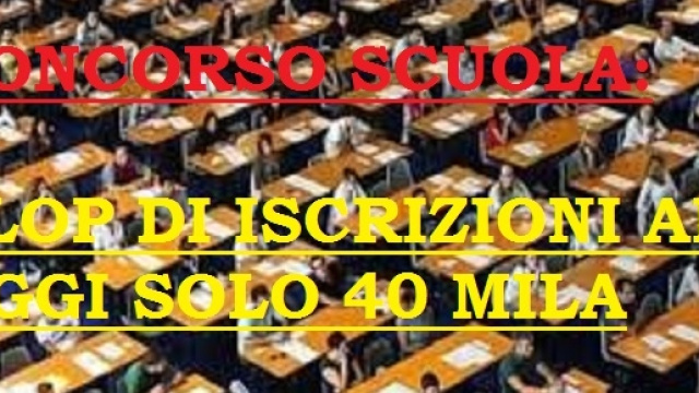 Concorso scuola: flop di iscrizioni