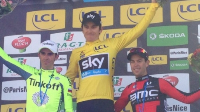 Il podio finale della Parigi Nizza