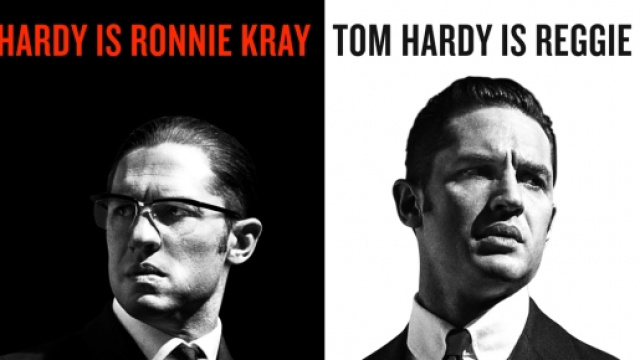 Tom Hardy nella locandina di 'Legend'