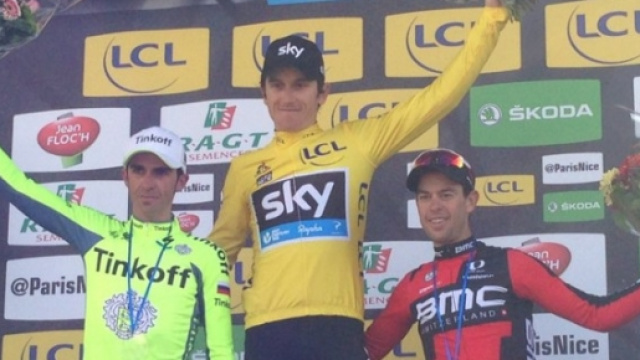 Il podio finale della Parigi Nizza