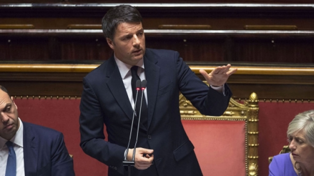 Matteo Renzi nel suo intervento alla Camera