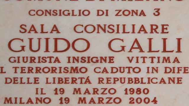 Significativa targa dedicata a Milano al giudice